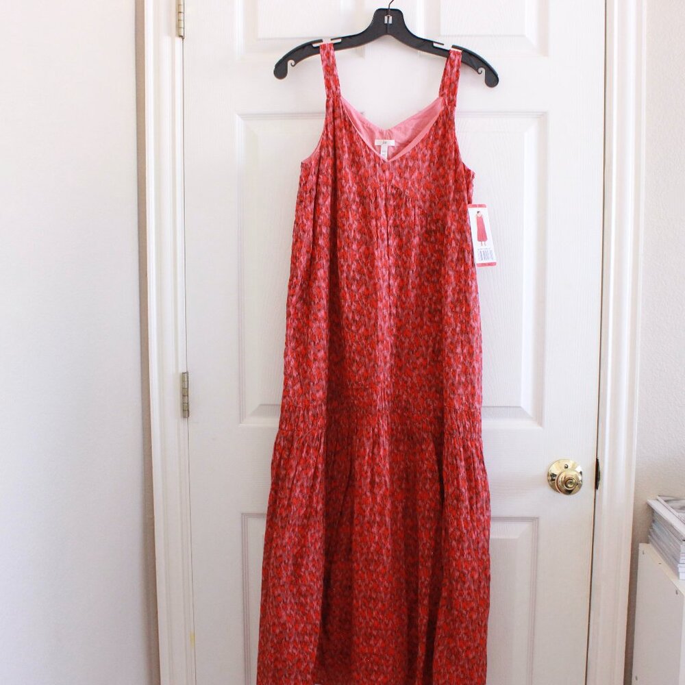 Joie Bondi Tiered Maxi Dress Sleeveless Cotton In Tea Rose - Picture 2 of 12
